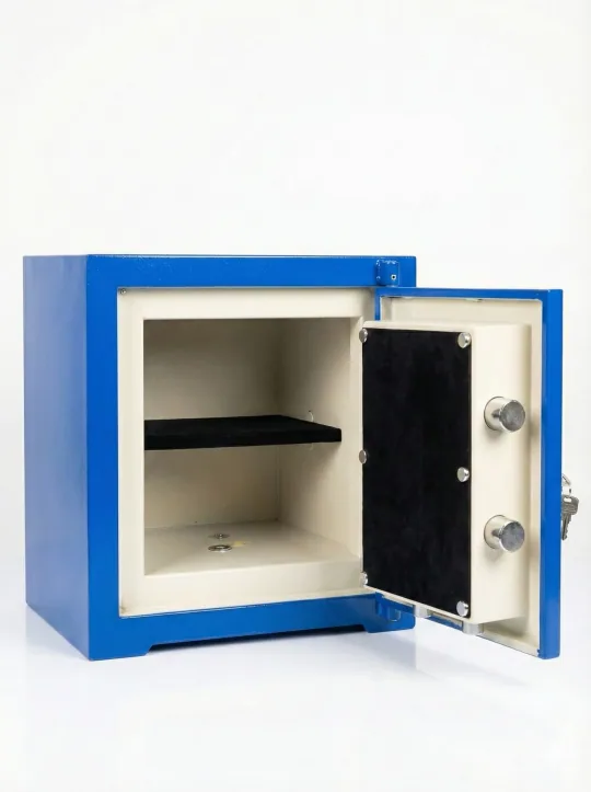 SK40-G2 -MAVİ - 40 CM YÜKSEKLİK- ZEMİNE MONTAJLANABİLİR ÇELİK KASA open view