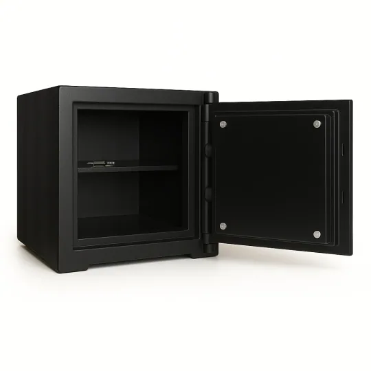 SK40-G2 - SİYAH - 40 CM YÜKSEKLİK- ZEMİNE MONTAJLANABİLİR ÇELİK KASA open view