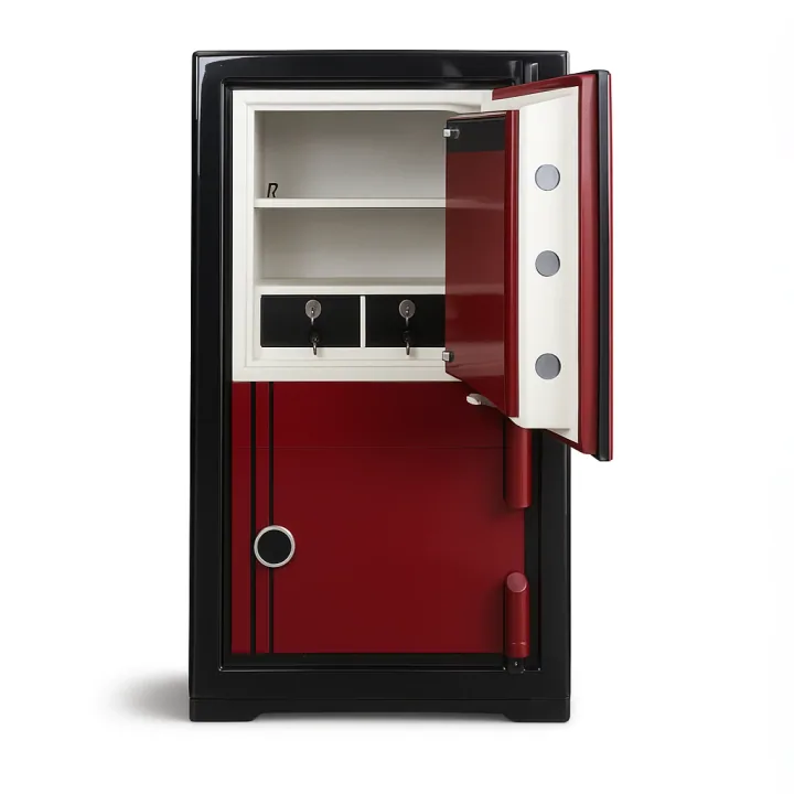 SK105-G2 - BORDO - 105 CM YÜKSEKLİK - ZIRHLI VE DOLAPLI ÇELİK KASA — 2