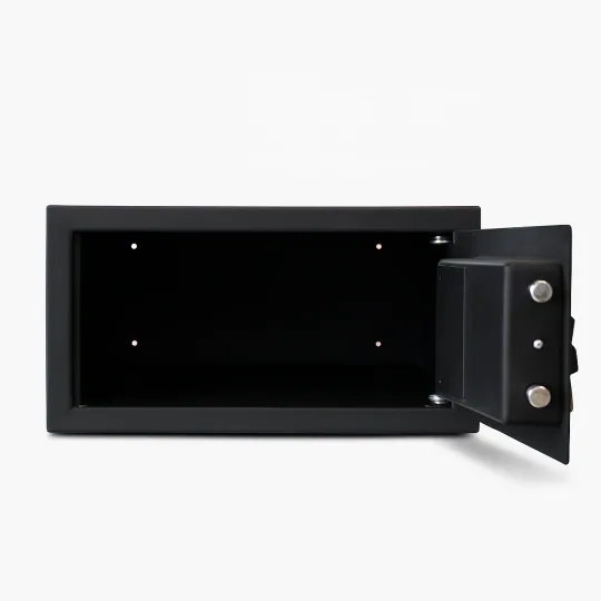 SK22-G1 SİYAH- 22 CM YÜKSEKLİK- ELEKTRONİK ŞİFRELİ - LAPTOP KASA -ZEMİNE MONTAJLANABİLİR ÇELİK KASA- open view