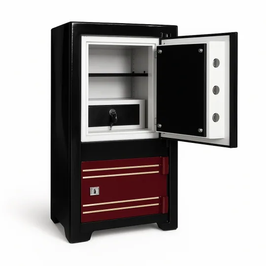 SK70-G2 - BORDO - 70CM YÜKSEKLİK - ZIRHLI ÇELİK KASA- open view
