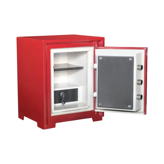 SK53-G2 -KIRMIZI- 55 CM YÜKSEKLİK- ZEMİNE MONTAJLANABİLİR ÇELİK KASA- open view