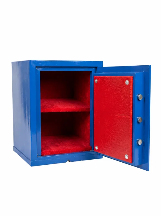 SK55-G2 - MAVİ - 55 CM YÜKSEKLİK- ZEMİNE MONTAJLANABİLİR ÇELİK KASA open view