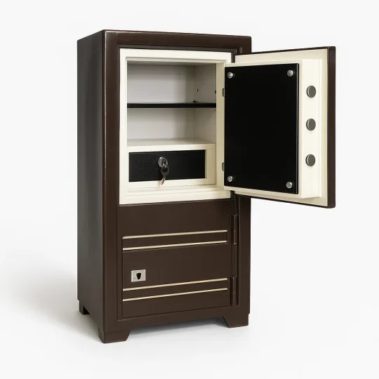 SK70-G2 - KAHVE- 70 CM YÜKSEKLİK - ZIRHLI ÇELİK KASA- open view