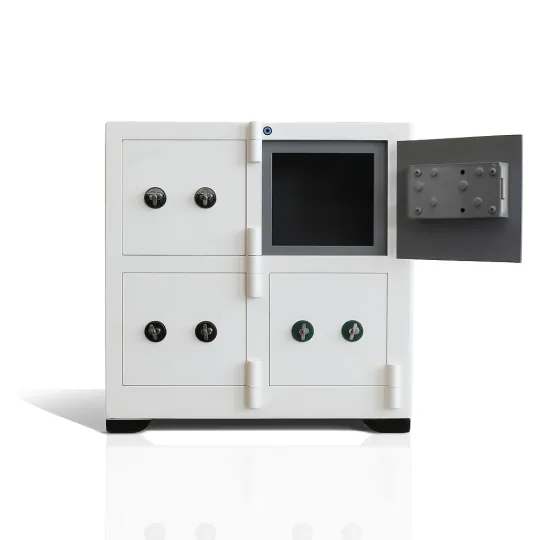 SK50-G2 - BEYAZ- 50 CM YÜKSEKLİK - 4 GÖZ - ORTAK ERİŞİM ÇELİK KASA- open view