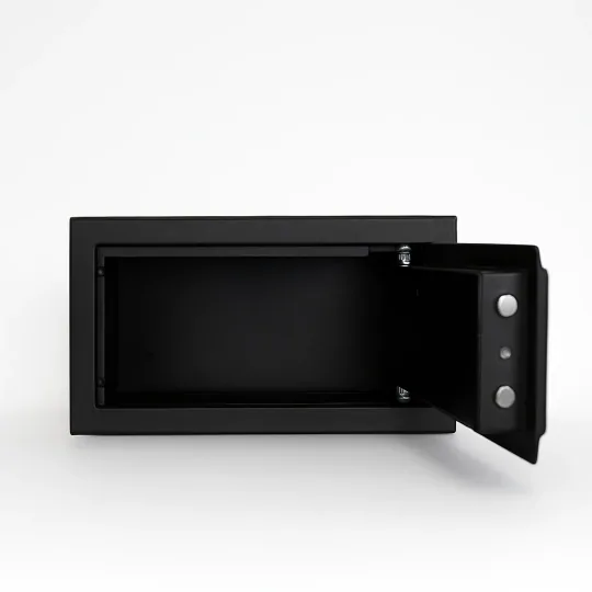 SK20-G1 - SİYAH - 20 CM YÜKSEKLİK- ELEKTRONİK ŞİFRELİ - ZEMİNE MONTAJLANABİLİR ÇELİK KASA- open view