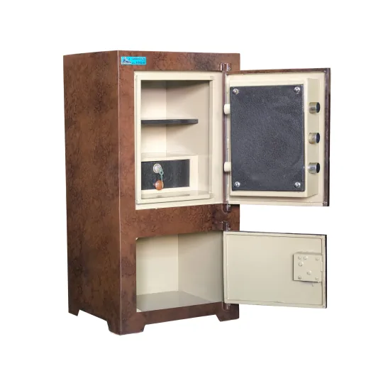 SK70-G2 - KAHVERENGİ - 70 CM YÜKSEKLİK - ZIRHLI VE DOLAPLI ÇELİK KASA open view