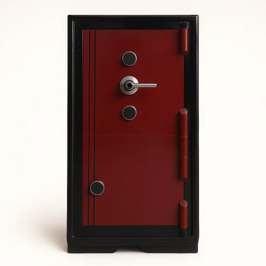 SK105-G2 - BORDO - 105 CM YÜKSEKLİK - ZIRHLI VE DOLAPLI ÇELİK KASA